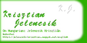 krisztian jelencsik business card